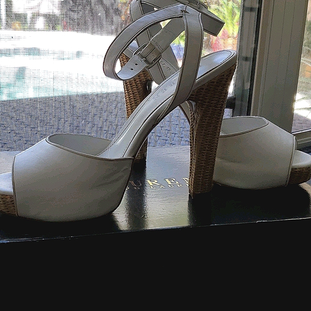 White Ralph Lauren heels